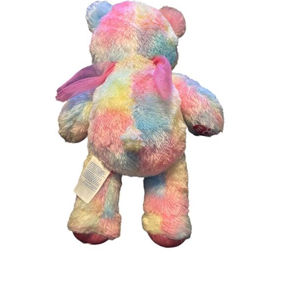 Build-A-Bear Workshop Multicolor Rainbow Pastel Bear Plush Stuffed Animal Toy - Picture 6 of 11